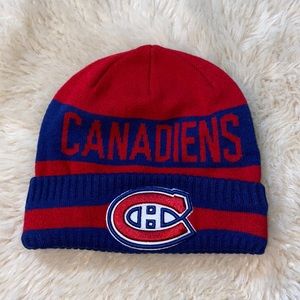 Montreal Canadiens Striped Beanie
